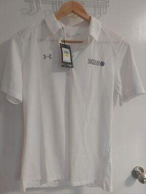 Under Armour White Men’s Performance Polo with BLIZZ Logo